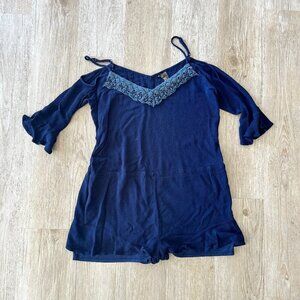 Womens Andree Blue Romper - L